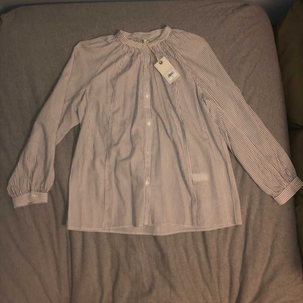 Gray and white lucky brand long sleeved shirt